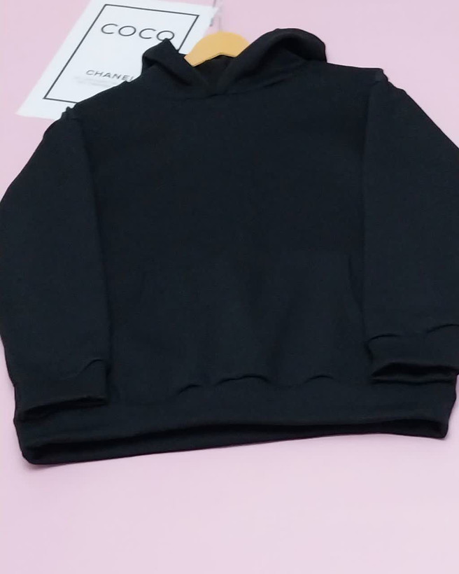 هودی .کلاهدار.زنانه.مشکی.داخل کرکی وگرم.