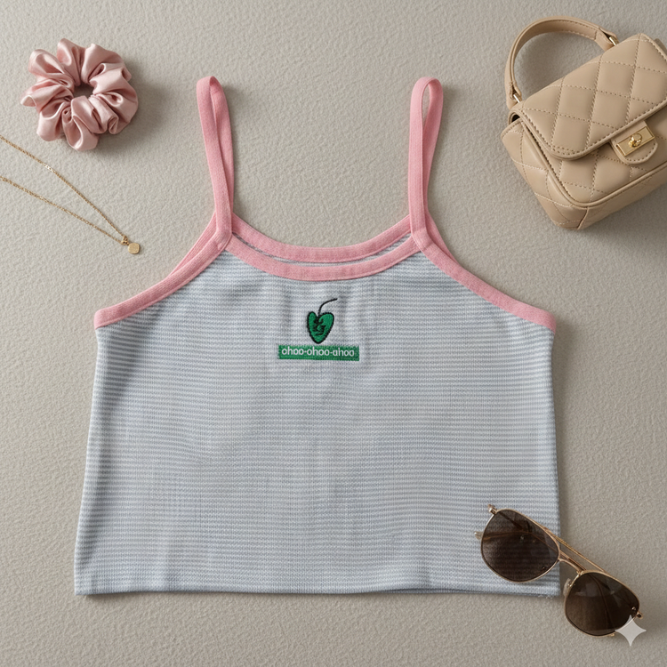 تاپ زنانه کراپ کبریتی جذب فری سایز، مناسب استایل اسپرت و روزمره (بدون اکسسوری)