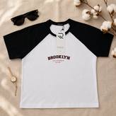 تیشرت زنانه نخ پنبه مدل BROOKLYN دو رنگ